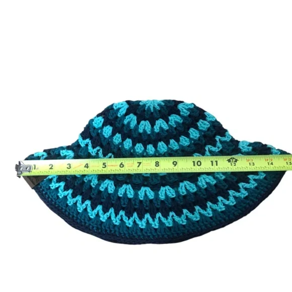 Crochet Bucket Hat | Aqua & Peacock - Picture 13 of 16